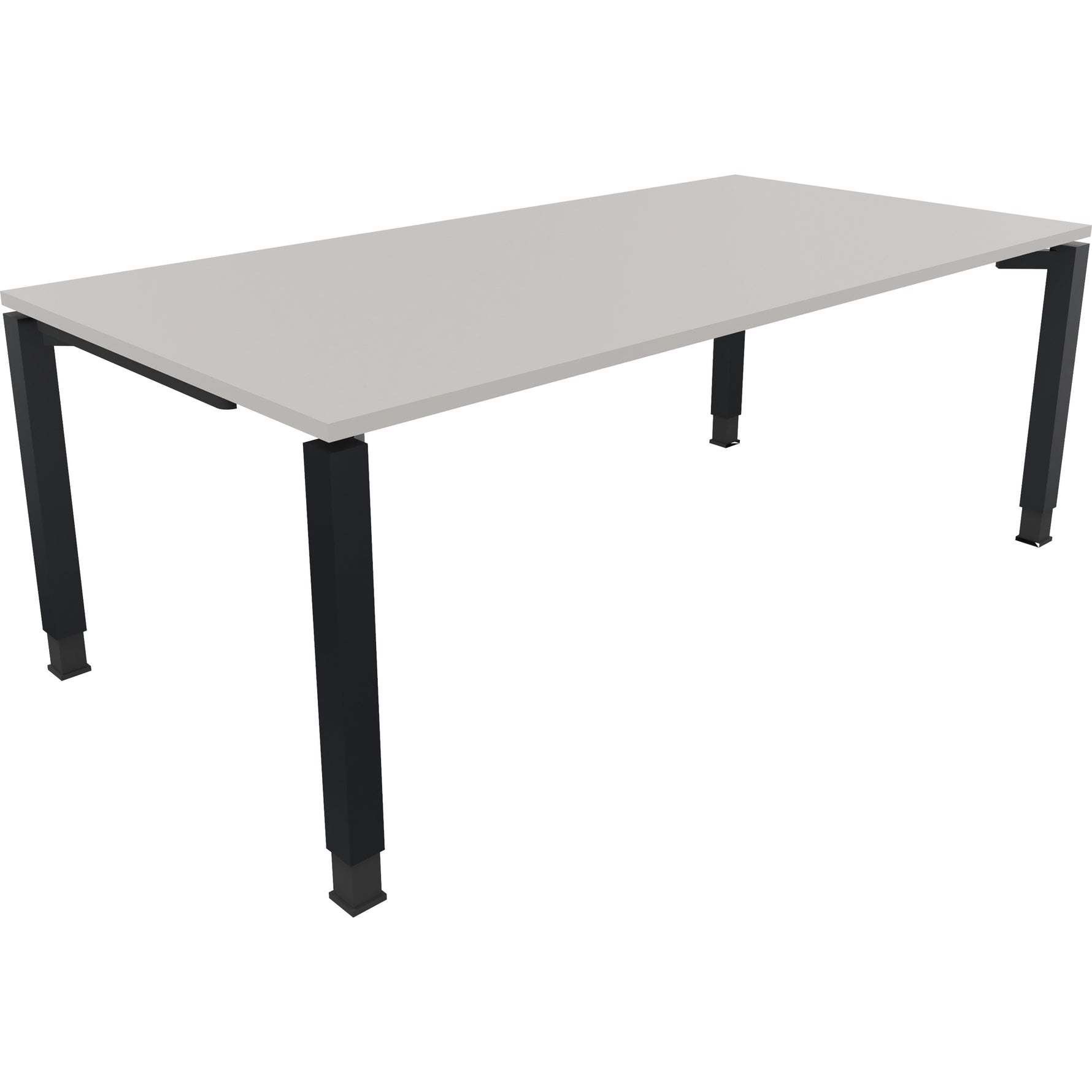 Neutralware Schreibtisch all in one 2.000 x 680-820 x 1.000 mm (B x H x T) Vierfuß Quadratrohr lichtgrau