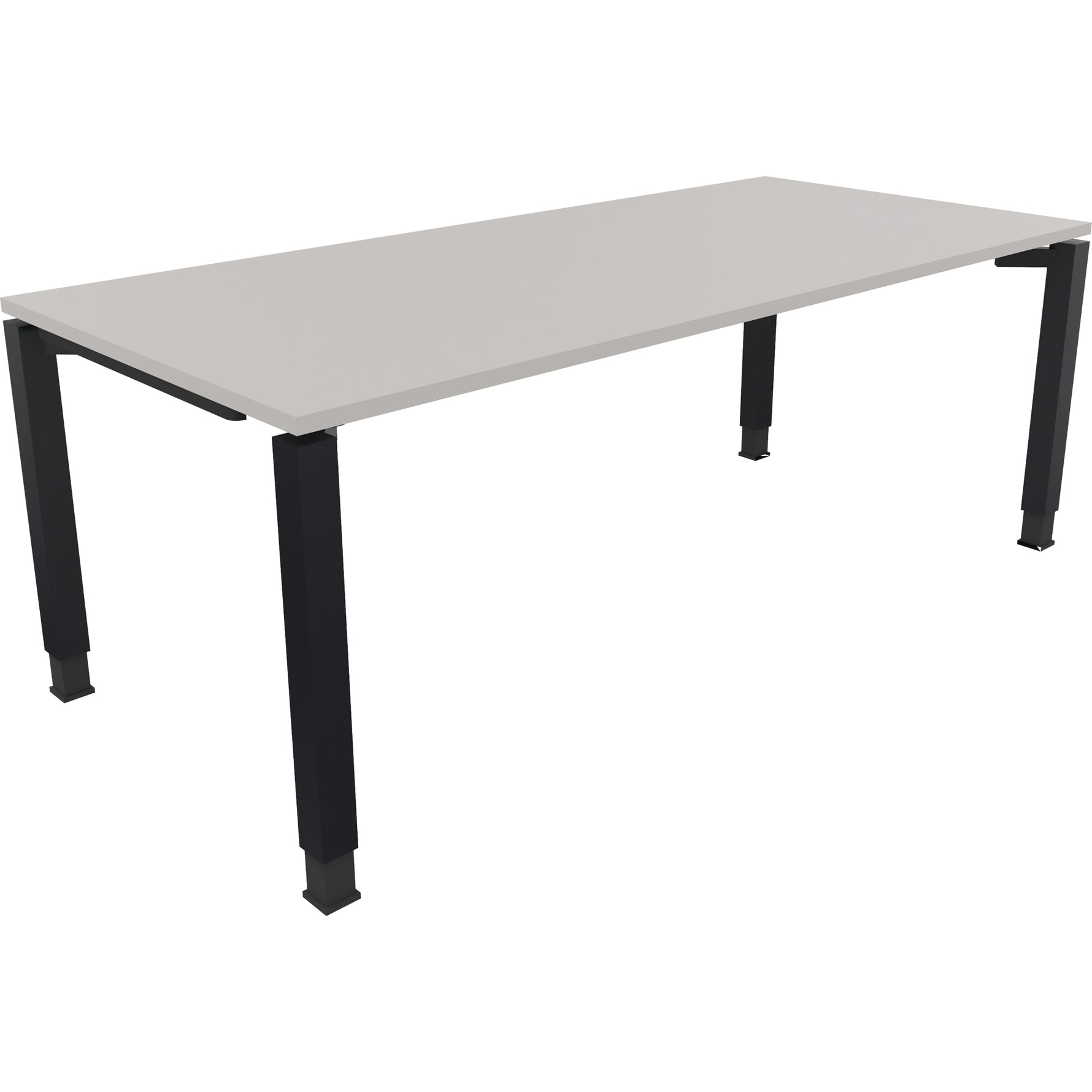 Neutralware Schreibtisch all in one 2.000 x 680-820 x 900 mm (B x H x T) Vierfuß Quadratrohr lichtgrau