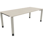 Neutralware Schreibtisch all in one 2.000 x 680-820 x 900 mm (B x H x T) Vierfuß Quadratrohr akazie hell – Produktbild 2