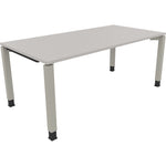 Neutralware Schreibtisch all in one 1.800 x 680-820 x 900 mm (B x H x T) Vierfuß Quadratrohr lichtgrau – Produktbild 2