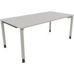 Neutralware Schreibtisch all in one 1.800 x 680-820 x 900 mm (B x H x T) Vierfuß Rundrohr lichtgrau – Produktbild 2