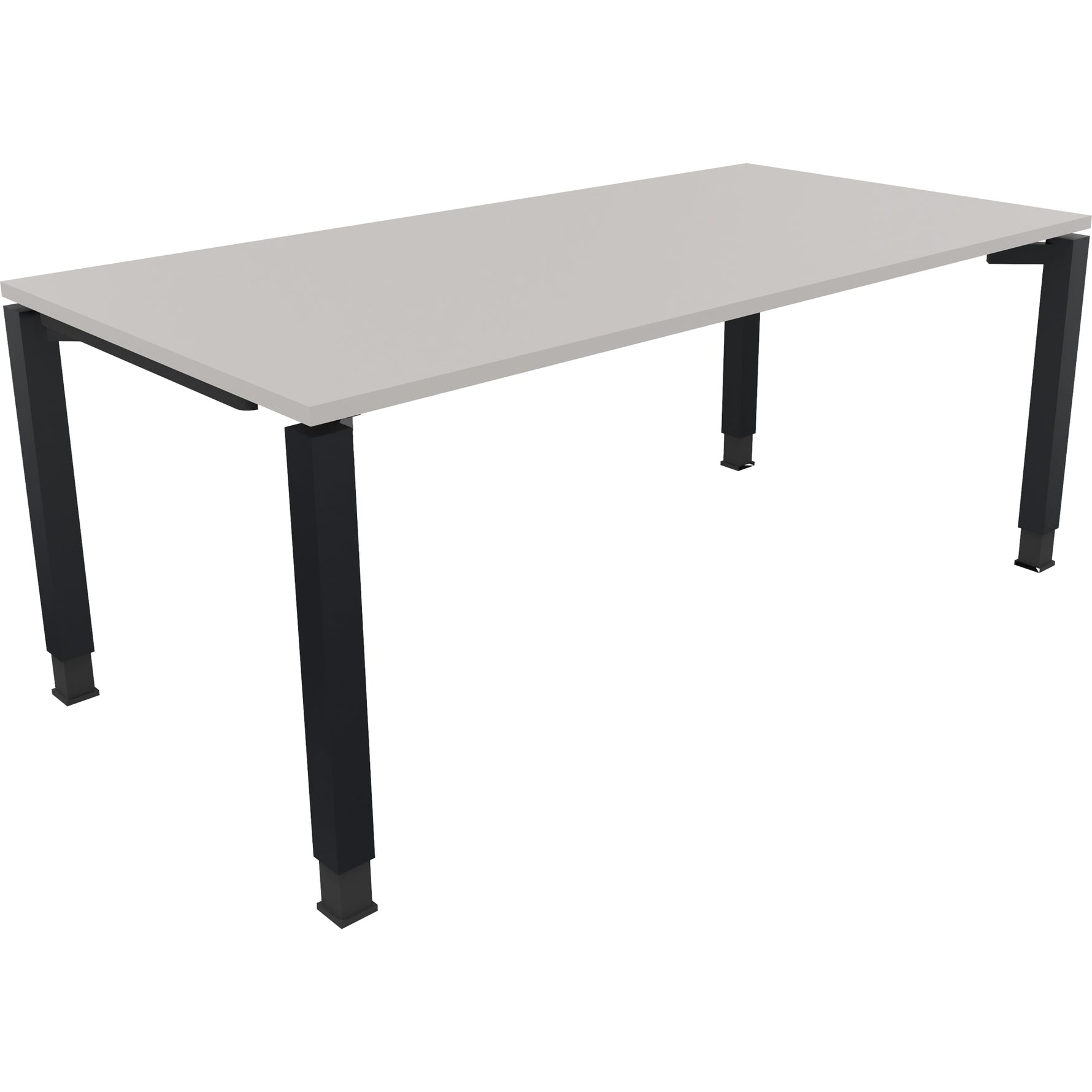 Neutralware Schreibtisch all in one 1.800 x 680-820 x 900 mm (B x H x T) Vierfuß Quadratrohr lichtgrau