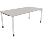 Neutralware Schreibtisch all in one 1.800 x 680-820 x 900 mm (B x H x T) Vierfuß Rundrohr lichtgrau – Produktbild 3