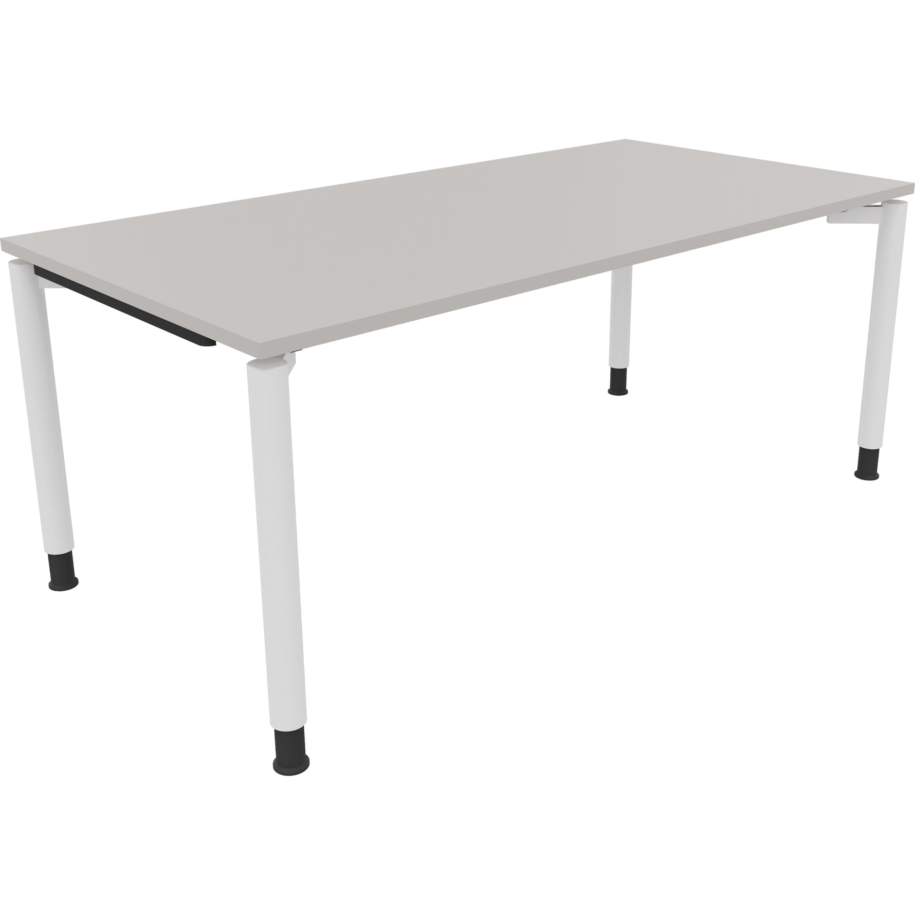 Neutralware Schreibtisch all in one 1.800 x 680-820 x 900 mm (B x H x T) Vierfuß Rundrohr lichtgrau – Produktbild 3