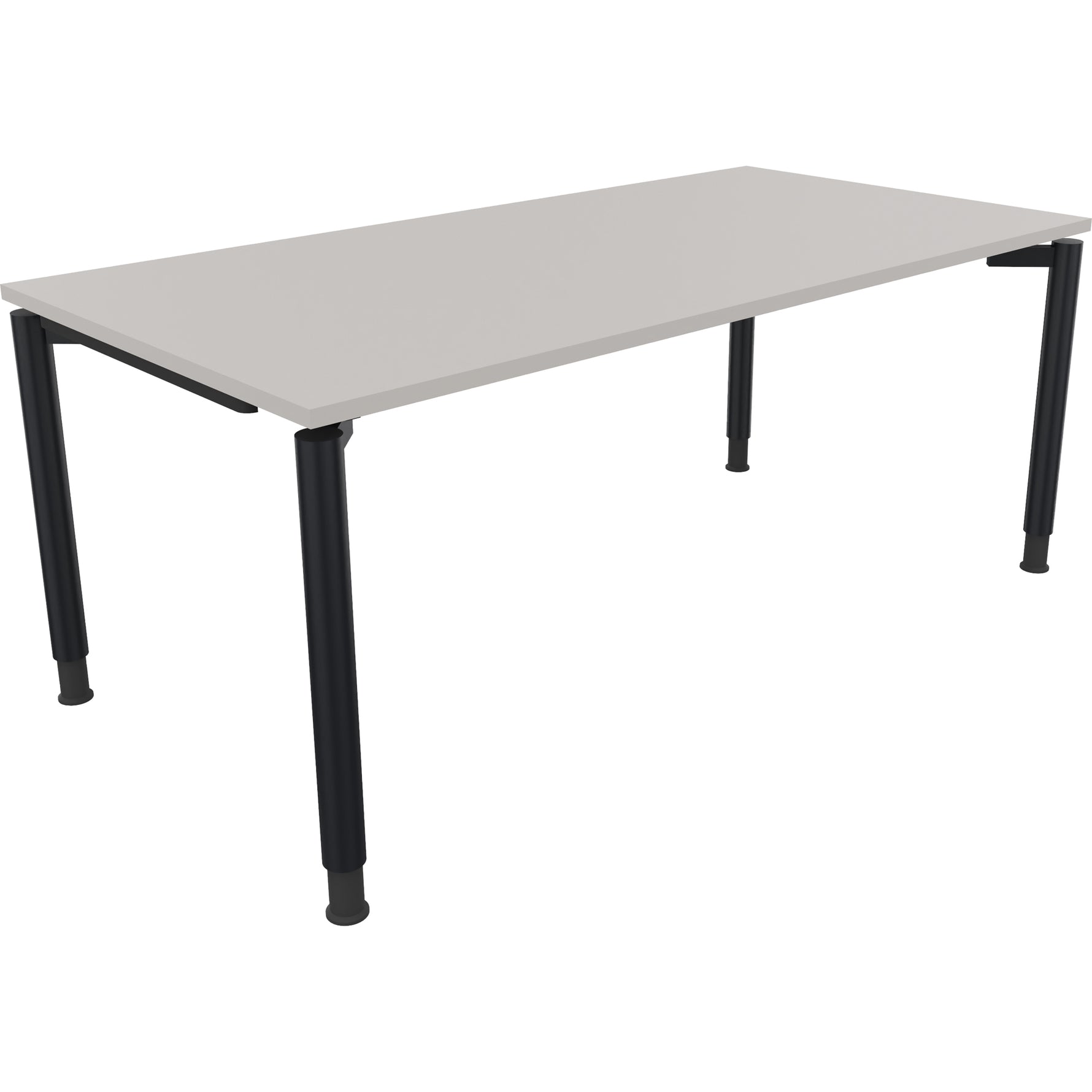 Neutralware Schreibtisch all in one 1.800 x 680-820 x 900 mm (B x H x T) Vierfuß Rundrohr lichtgrau