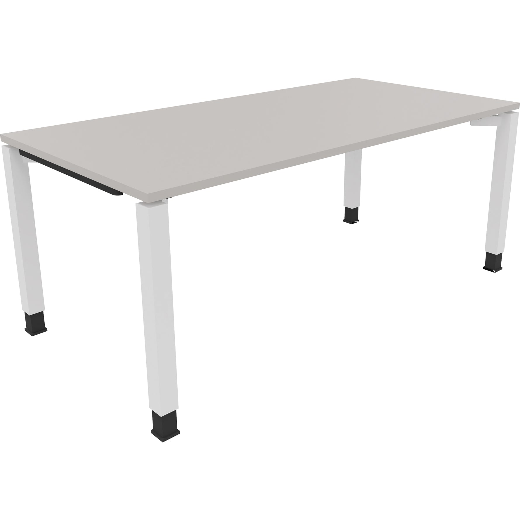 Neutralware Schreibtisch all in one 1.800 x 680-820 x 900 mm (B x H x T) Vierfuß Quadratrohr lichtgrau – Produktbild 3