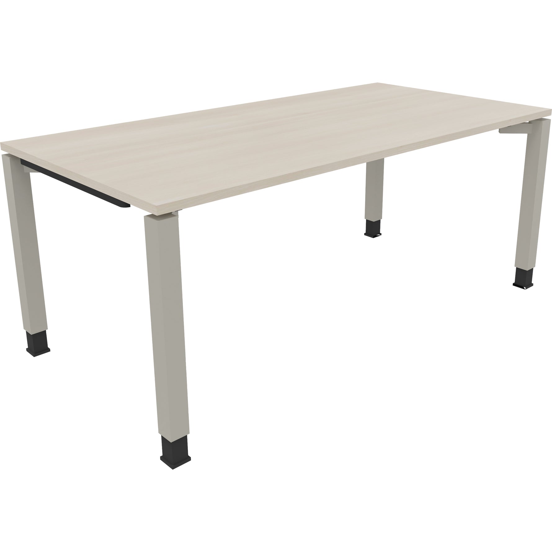 Neutralware Schreibtisch all in one 1.800 x 680-820 x 900 mm (B x H x T) Vierfuß Quadratrohr akazie hell – Produktbild 2