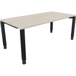 Neutralware Schreibtisch all in one 1.800 x 680-820 x 900 mm (B x H x T) Vierfuß Quadratrohr akazie hell