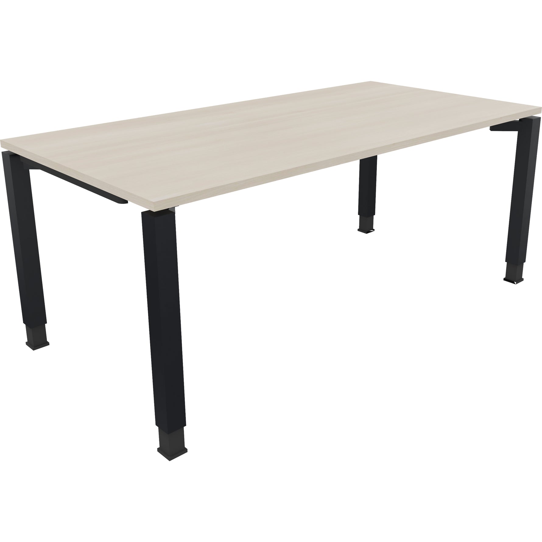 Neutralware Schreibtisch all in one 1.800 x 680-820 x 900 mm (B x H x T) Vierfuß Quadratrohr akazie hell