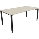 Neutralware Schreibtisch all in one 1.800 x 680-820 x 900 mm (B x H x T) Vierfuß Rundrohr akazie hell