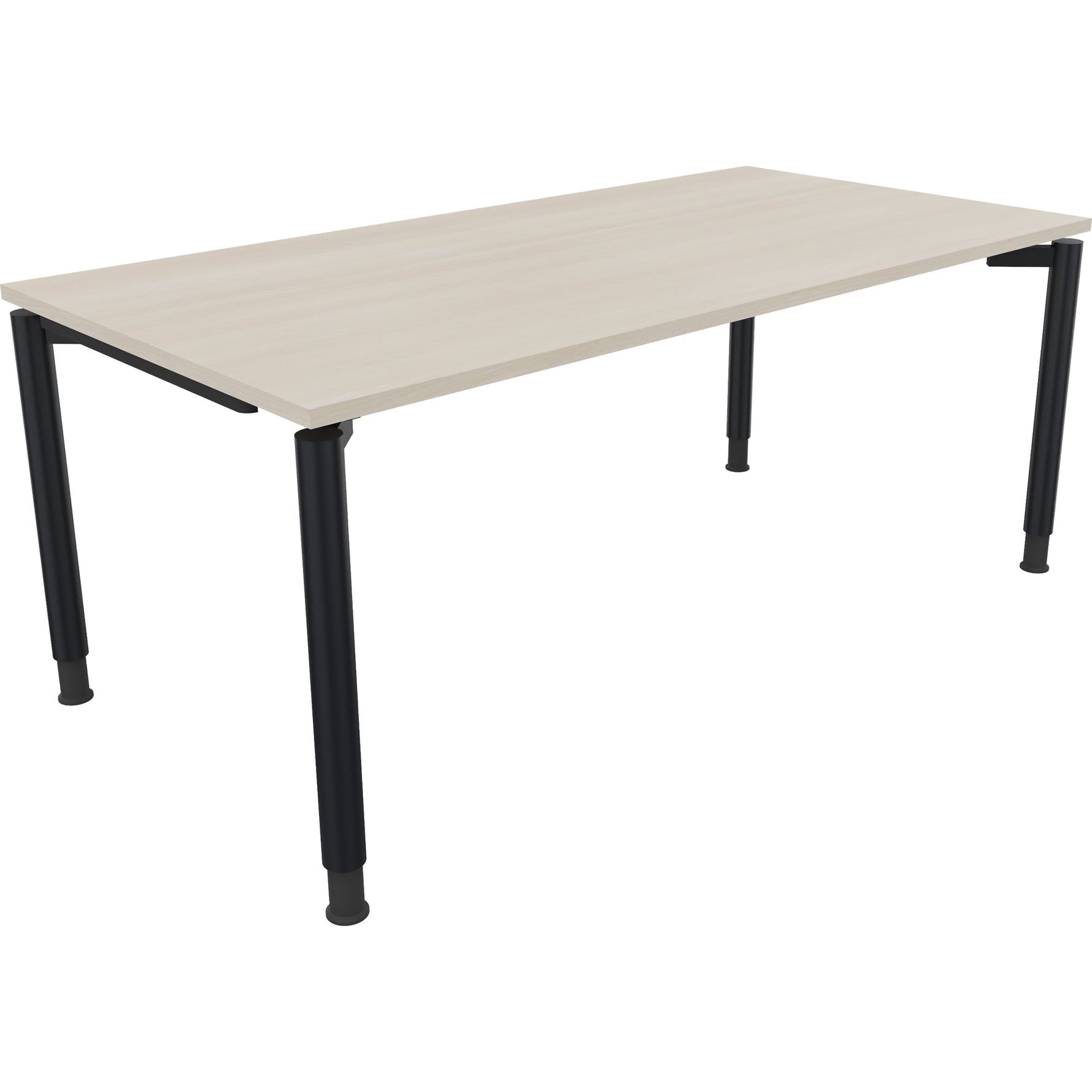 Neutralware Schreibtisch all in one 1.800 x 680-820 x 900 mm (B x H x T) Vierfuß Rundrohr akazie hell