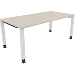 Neutralware Schreibtisch all in one 1.800 x 680-820 x 900 mm (B x H x T) Vierfuß Quadratrohr akazie hell – Produktbild 3