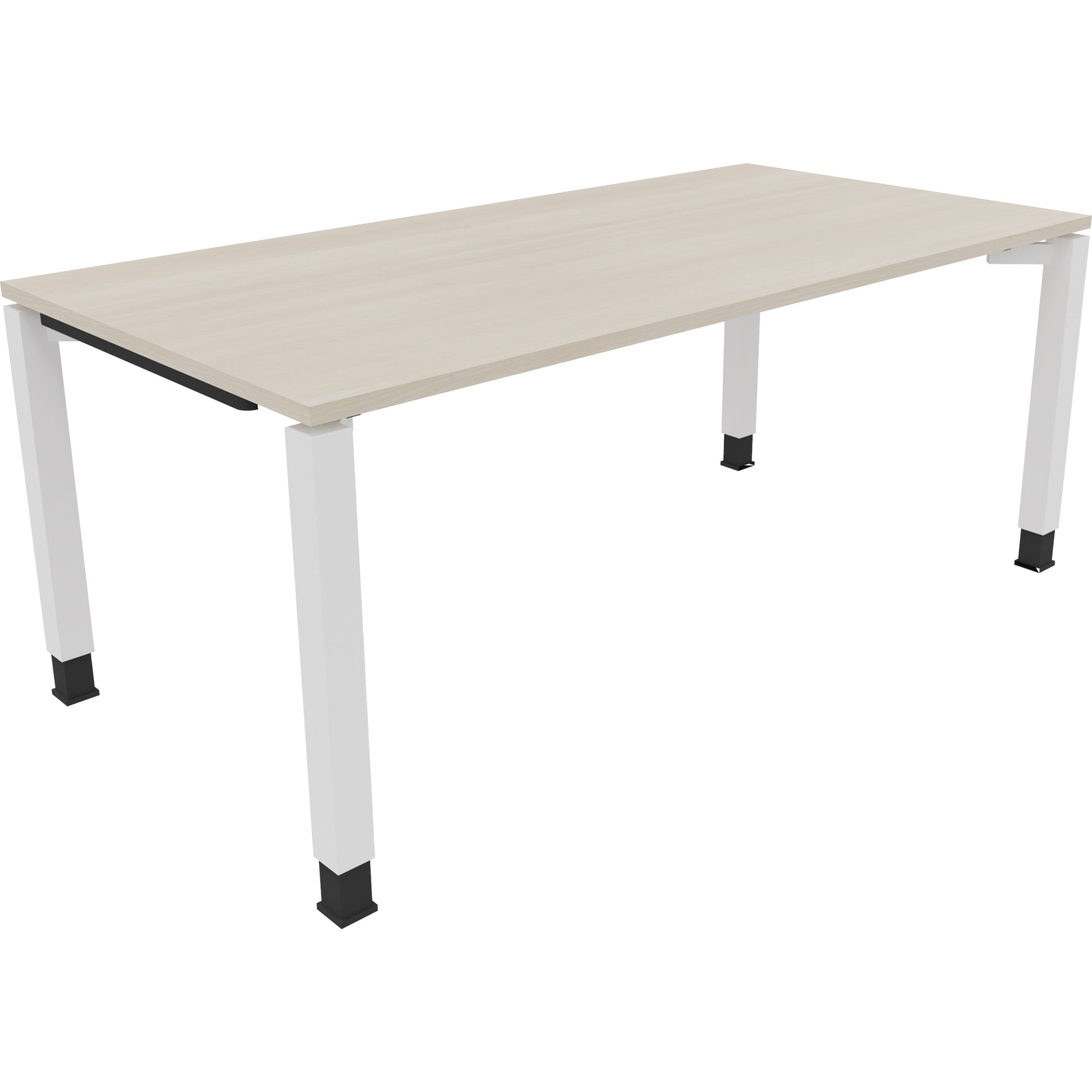 Neutralware Schreibtisch all in one 1.800 x 680-820 x 900 mm (B x H x T) Vierfuß Quadratrohr akazie hell – Produktbild 3