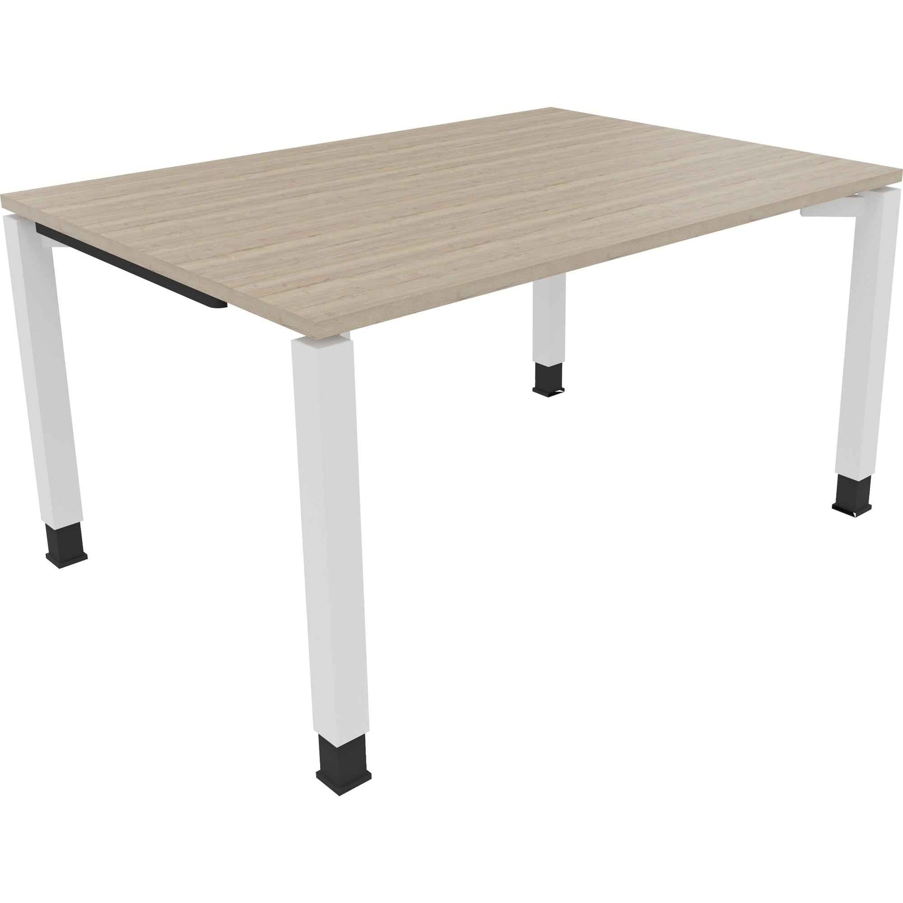 Schreibtisch all in one 1.400 x 680-820 x 1.000 mm (B x H x T) Vierfuß Quadratrohr eiche natur