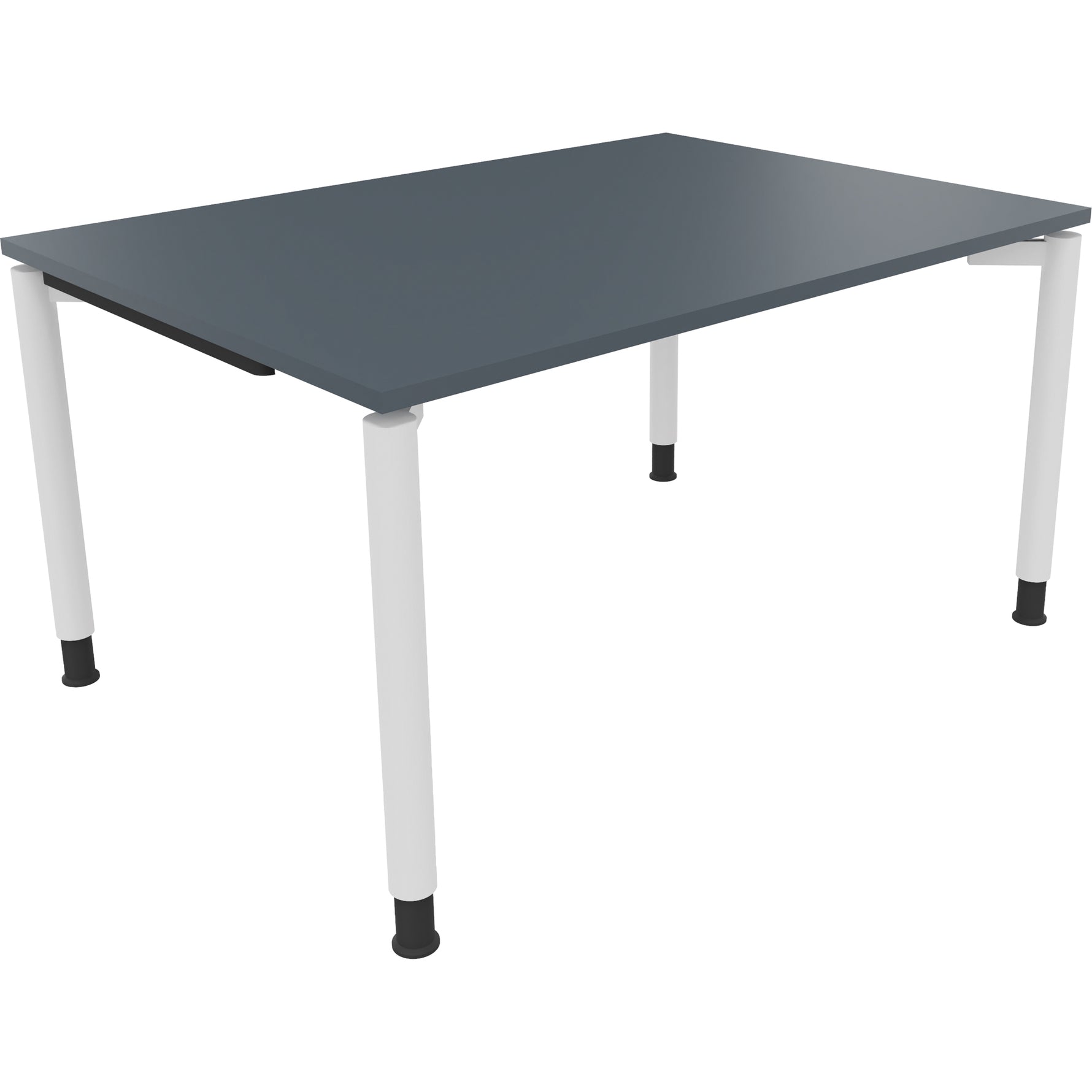 Neutralware Schreibtisch all in one 1.400 x 680-820 x 1.000 mm (B x H x T) Vierfuß Rundrohr lavagrau – Produktbild 3