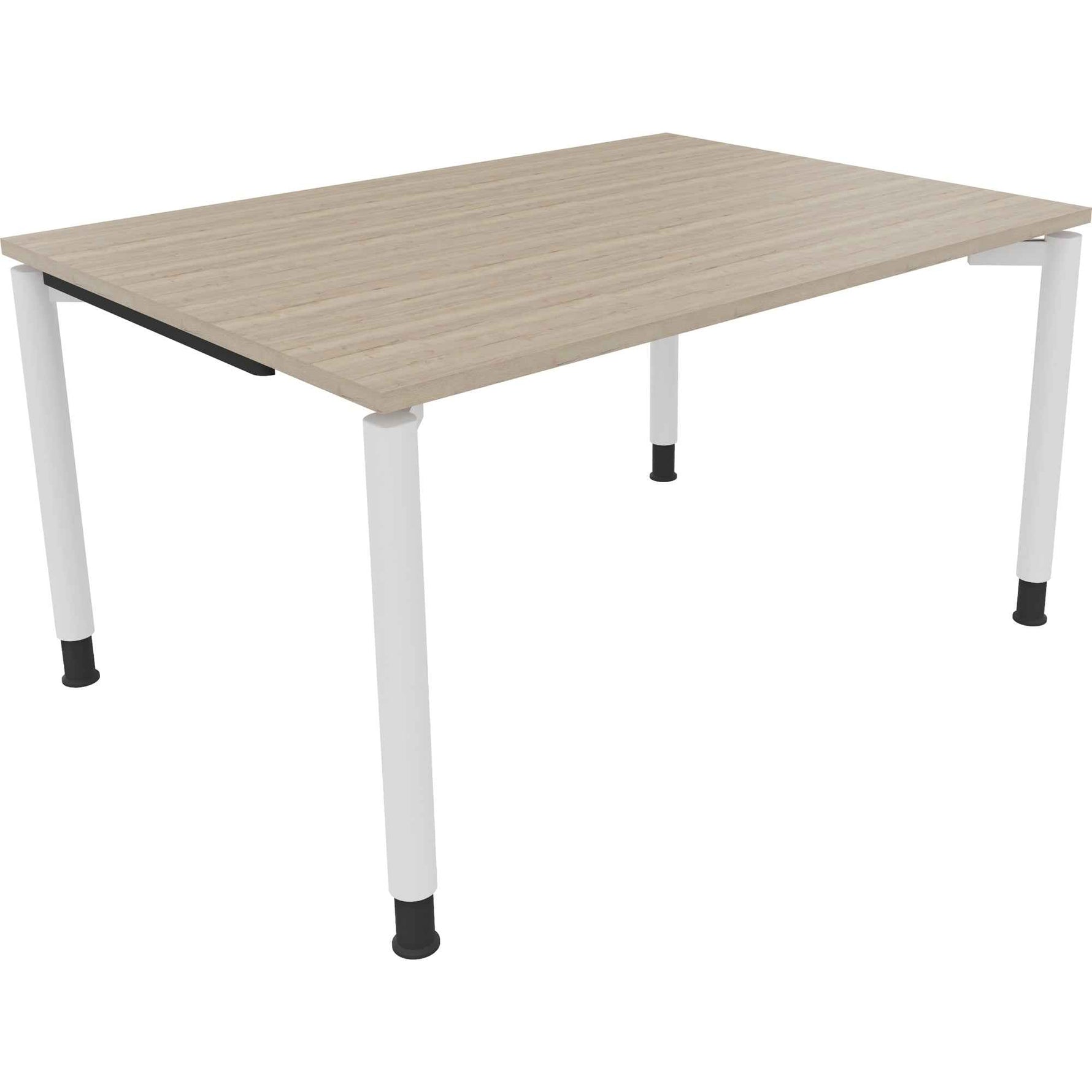 Schreibtisch all in one 1.400 x 680-820 x 1.000 mm (B x H x T) Vierfuß Rundrohr eiche natur