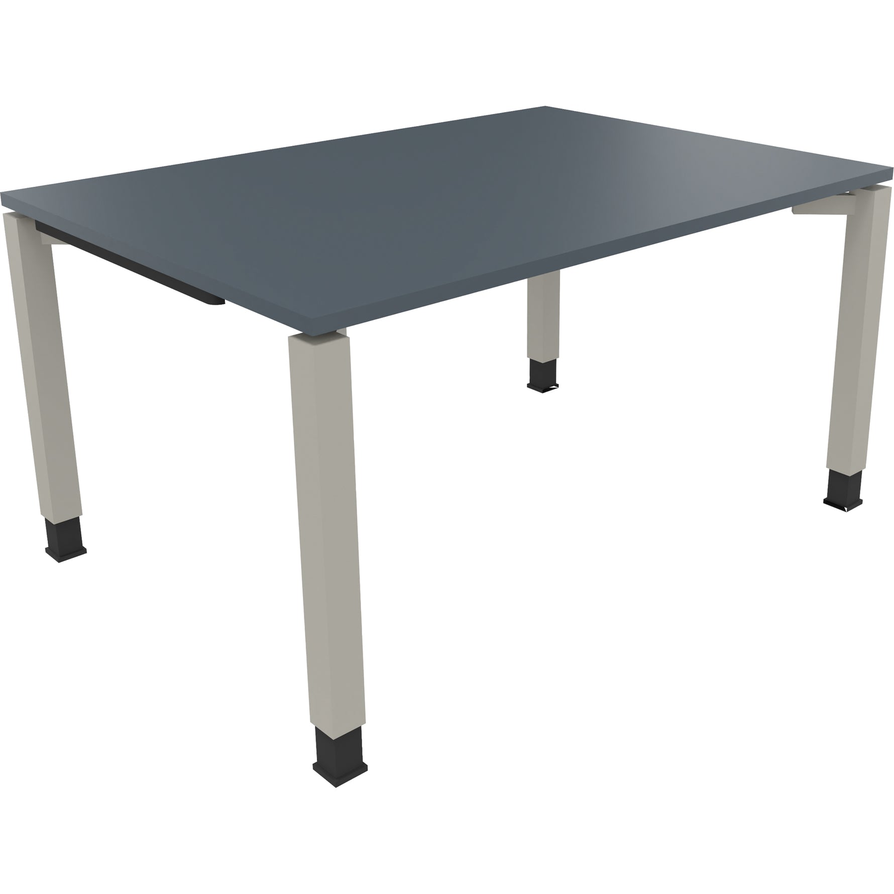 Neutralware Schreibtisch all in one 1.400 x 680-820 x 1.000 mm (B x H x T) Vierfuß Quadratrohr lavagrau – Produktbild 2