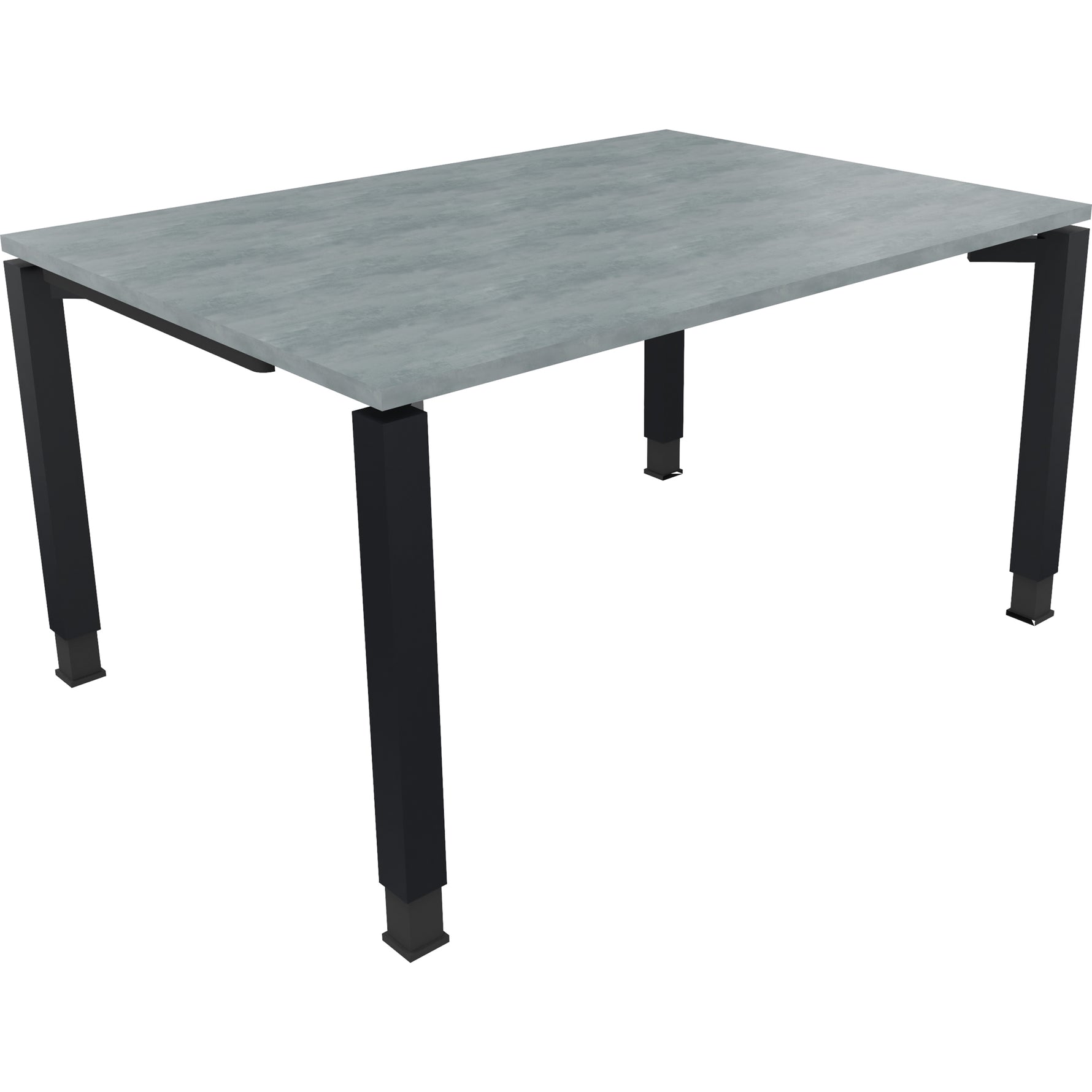 Neutralware Schreibtisch all in one 1.400 x 680-820 x 1.000 mm (B x H x T) Vierfuß Quadratrohr beton hell