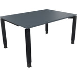 Neutralware Schreibtisch all in one 1.400 x 680-820 x 1.000 mm (B x H x T) Vierfuß Quadratrohr lavagrau