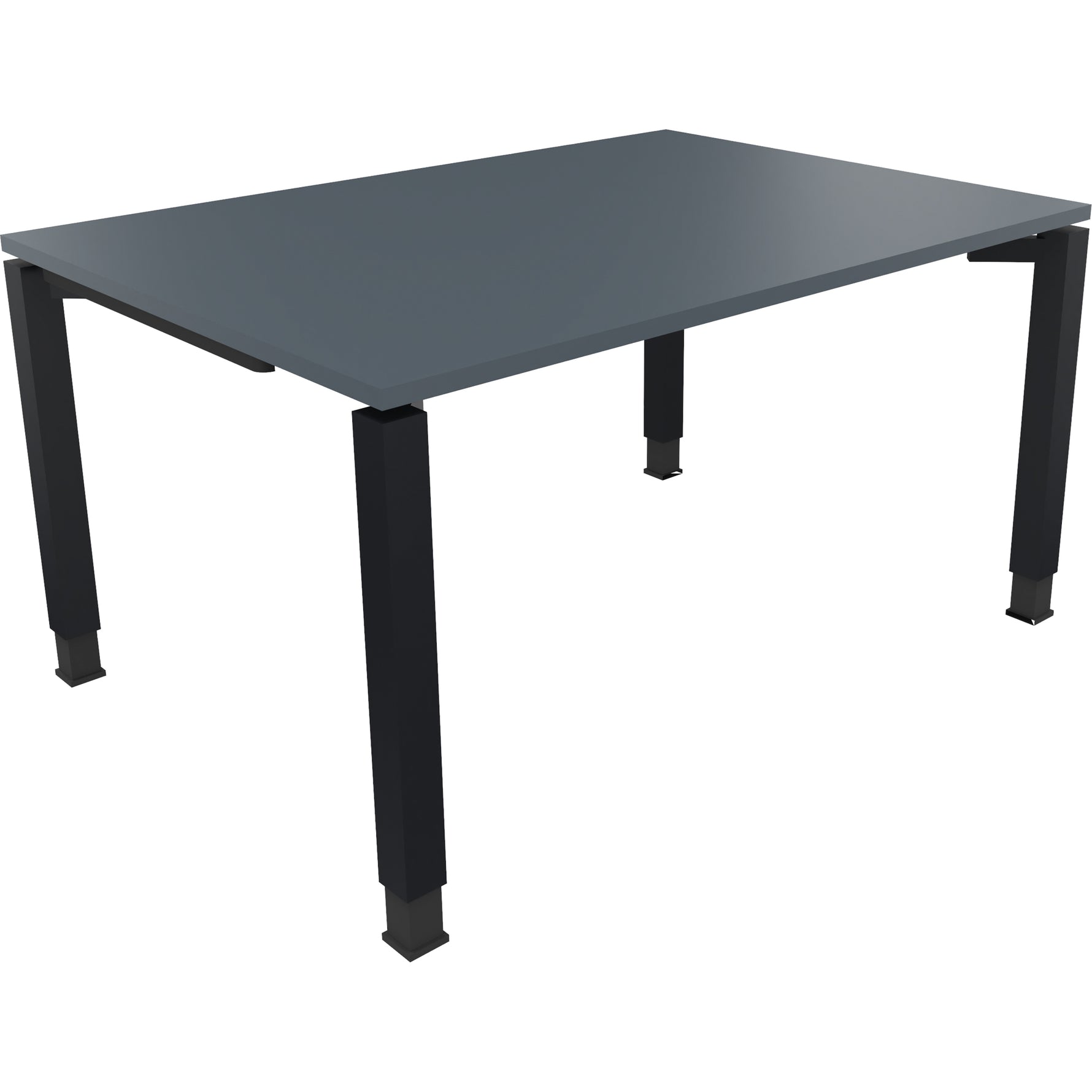 Neutralware Schreibtisch all in one 1.400 x 680-820 x 1.000 mm (B x H x T) Vierfuß Quadratrohr lavagrau