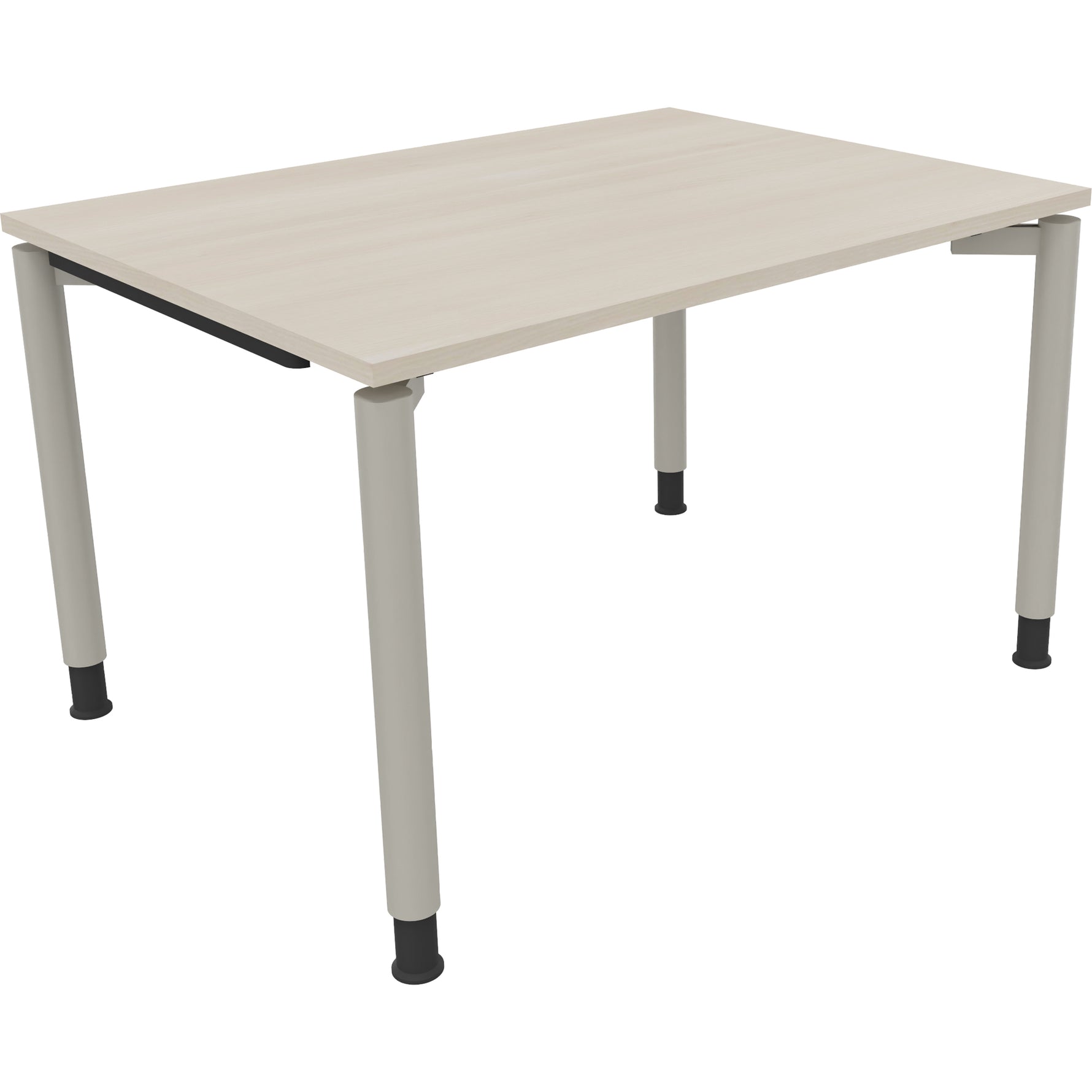 Neutralware Schreibtisch all in one 1.200 x 680-820 x 900 mm (B x H x T) Vierfuß Rundrohr akazie hell – Produktbild 2