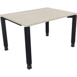 Neutralware Schreibtisch all in one 1.200 x 680-820 x 900 mm (B x H x T) Vierfuß Rundrohr akazie hell