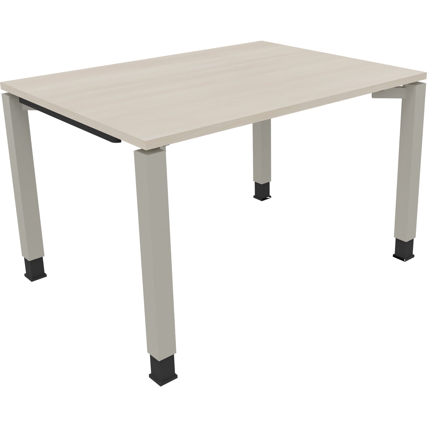 Neutralware Schreibtisch all in one 1.200 x 680-820 x 900 mm (B x H x T) Vierfuß Quadratrohr akazie hell – Produktbild 2