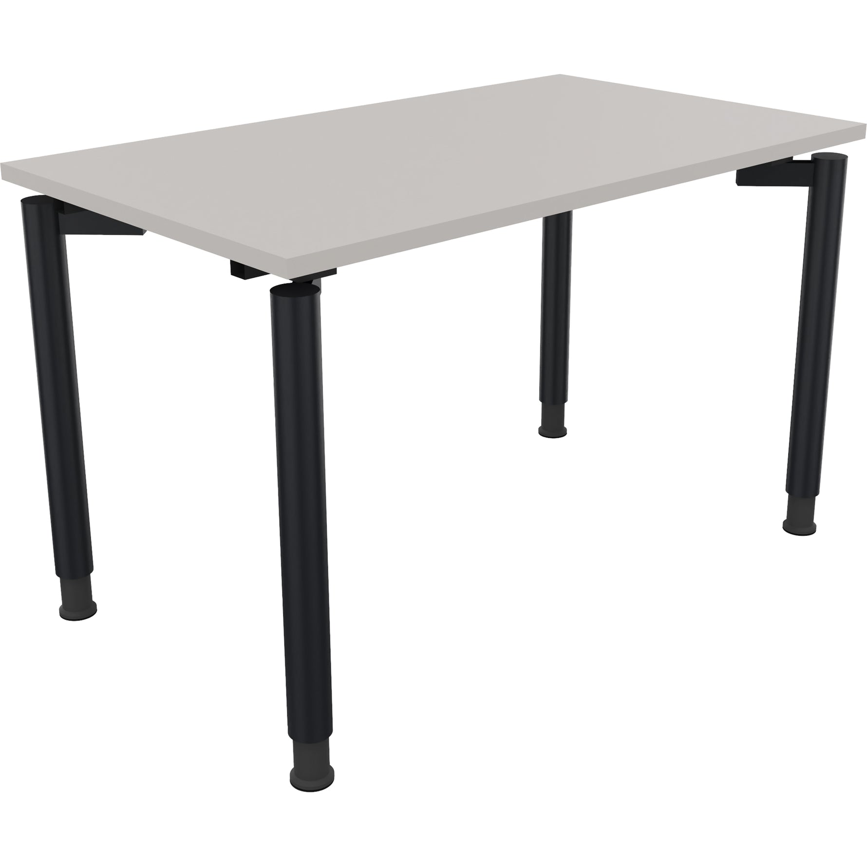 Neutralware Schreibtisch all in one 1.200 x 680-820 x 700 mm (B x H x T) Vierfuß Rundrohr lichtgrau