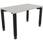 Neutralware Schreibtisch all in one 1.200 x 680-820 x 700 mm (B x H x T) Vierfuß Quadratrohr lichtgrau