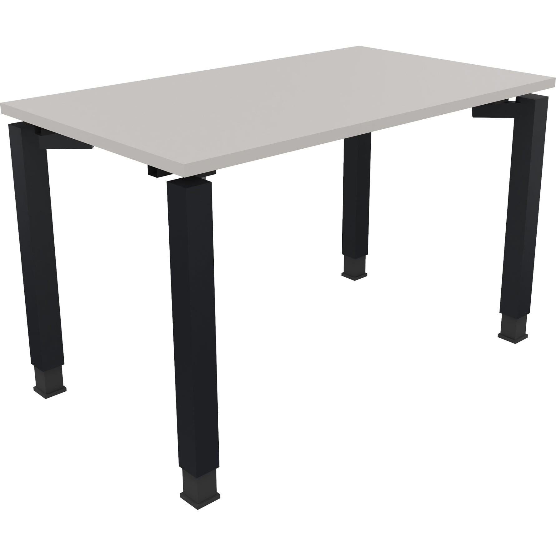Neutralware Schreibtisch all in one 1.200 x 680-820 x 700 mm (B x H x T) Vierfuß Quadratrohr lichtgrau
