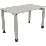 Neutralware Schreibtisch all in one 1.200 x 680-820 x 700 mm (B x H x T) Vierfuß Quadratrohr lichtgrau – Produktbild 2