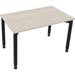 Neutralware Schreibtisch all in one 1.200 x 680-820 x 700 mm (B x H x T) Vierfuß Rundrohr akazie hell