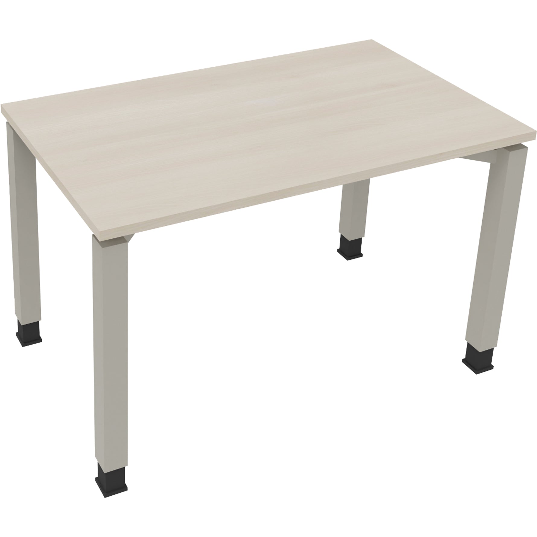 Neutralware Schreibtisch all in one 1.200 x 680-820 x 700 mm (B x H x T) Vierfuß Quadratrohr akazie hell – Produktbild 2