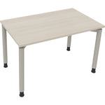 Neutralware Schreibtisch all in one 1.200 x 680-820 x 700 mm (B x H x T) Vierfuß Rundrohr akazie hell – Produktbild 2
