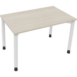 Neutralware Schreibtisch all in one 1.200 x 680-820 x 700 mm (B x H x T) Vierfuß Rundrohr akazie hell – Produktbild 3
