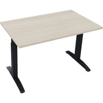 Neutralware Schreibtisch all in one 1.200 x 650-850 x 700 mm (B x H x T) Flachkufe Quadratrohr akazie hell