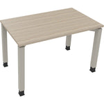 Schreibtisch all in one 1.200 x 680-820 x 700 mm (B x H x T) Vierfuß Quadratrohr eiche natur