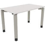 Neutralware Schreibtisch all in one 1.200 x 680-820 x 700 mm (B x H x T) Vierfuß Quadratrohr diamant weiß – Produktbild