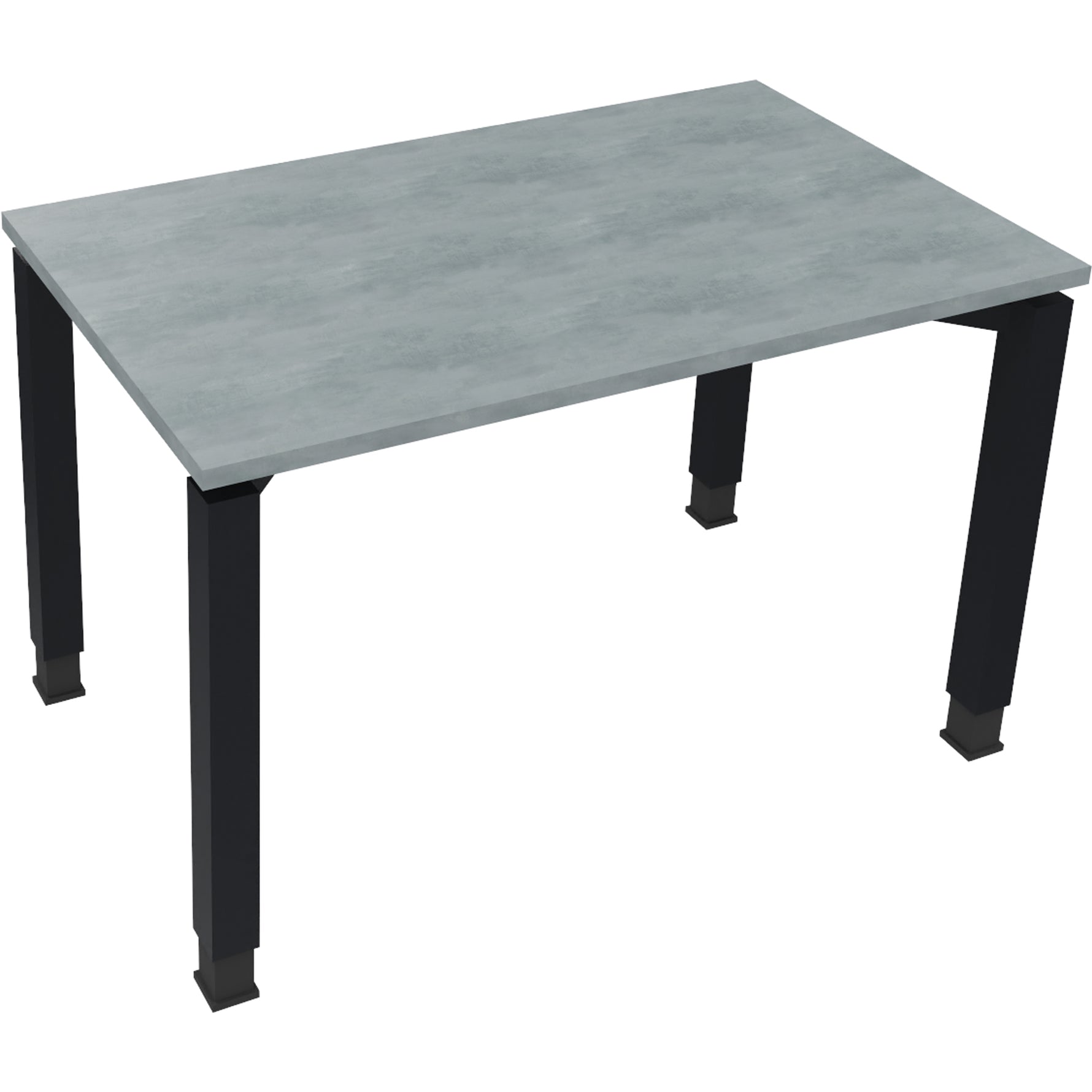 Neutralware Schreibtisch all in one 1.200 x 680-820 x 700 mm (B x H x T) Vierfuß Quadratrohr beton hell