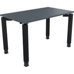 Neutralware Schreibtisch all in one 1.200 x 680-820 x 700 mm (B x H x T) Vierfuß Quadratrohr lavagrau