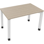 Schreibtisch all in one 1.200 x 680-820 x 700 mm (B x H x T) Vierfuß Quadratrohr eiche natur