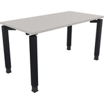 Neutralware Schreibtisch all in one 1.400 x 680-820 x 700 mm (B x H x T) Vierfuß Quadratrohr lichtgrau – Produktbild 2