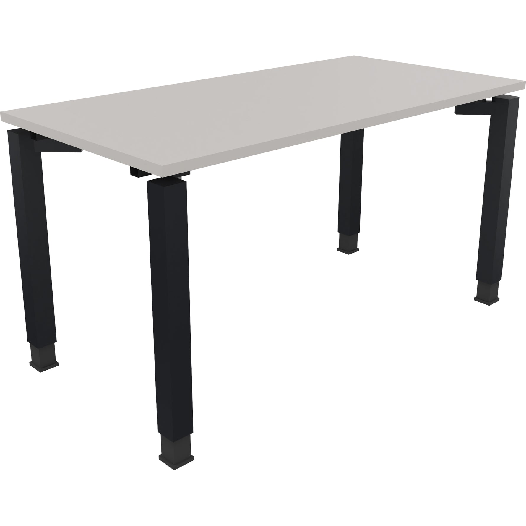 Neutralware Schreibtisch all in one 1.400 x 680-820 x 700 mm (B x H x T) Vierfuß Quadratrohr lichtgrau – Produktbild 2