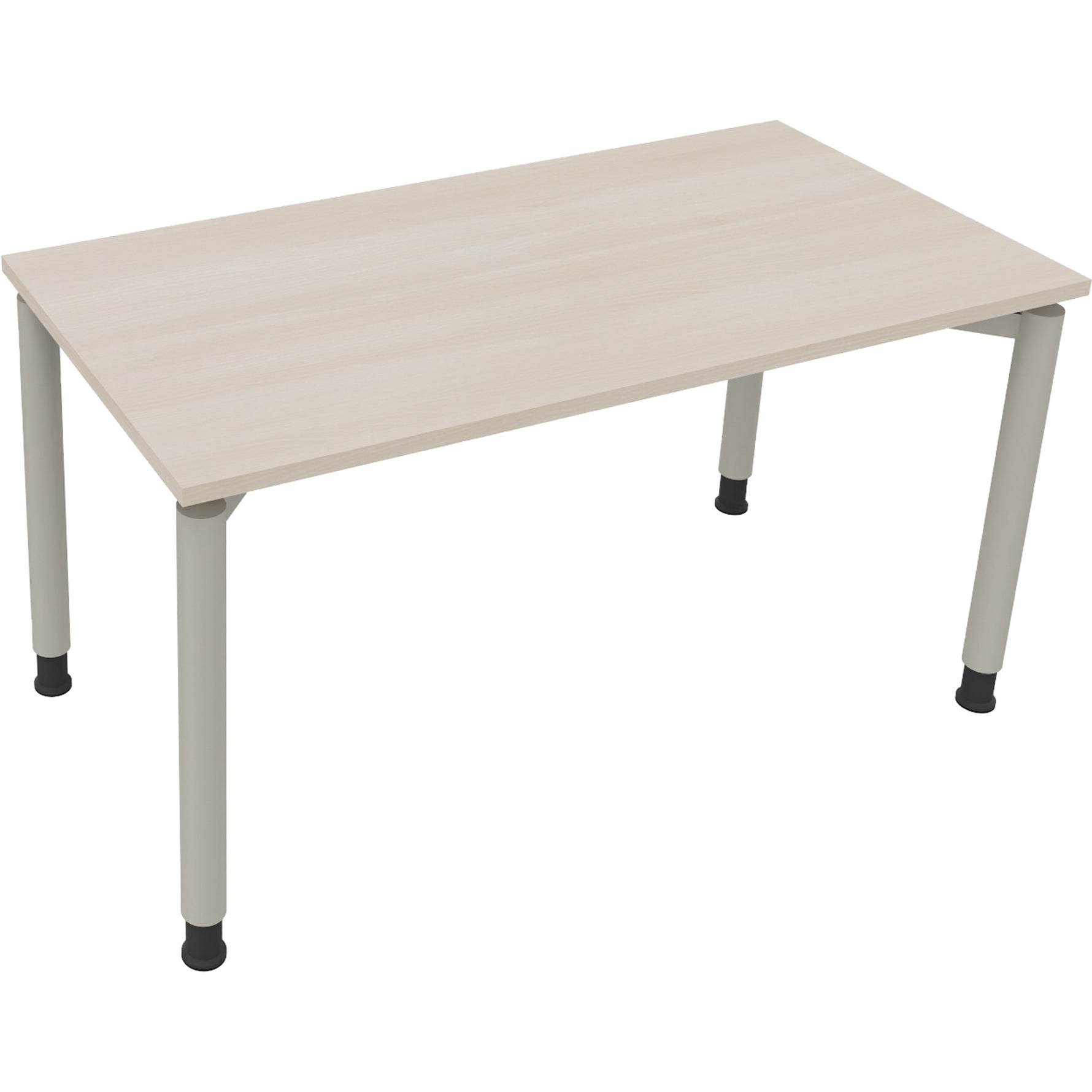 Neutralware Schreibtisch all in one 1.400 x 680-820 x 700 mm (B x H x T) Vierfuß Rundrohr akazie hell – Produktbild 3
