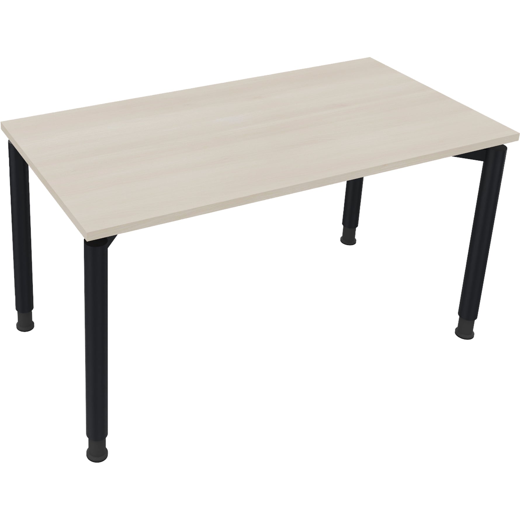 Neutralware Schreibtisch all in one 1.400 x 680-820 x 700 mm (B x H x T) Vierfuß Rundrohr akazie hell – Produktbild 2