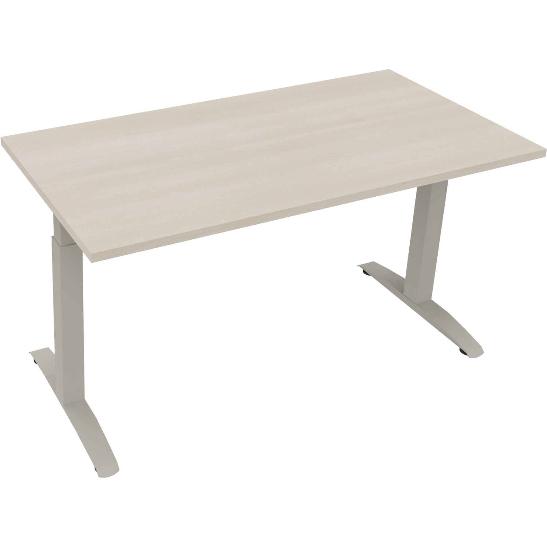 Neutralware Schreibtisch all in one 1.400 x 650-850 x 700 mm (B x H x T) Flachkufe Quadratrohr akazie hell