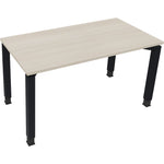 Neutralware Schreibtisch all in one 1.400 x 680-820 x 700 mm (B x H x T) Vierfuß Quadratrohr akazie hell – Produktbild 2