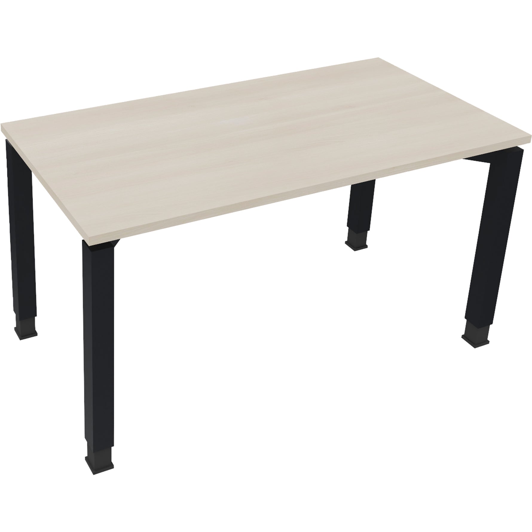 Neutralware Schreibtisch all in one 1.400 x 680-820 x 700 mm (B x H x T) Vierfuß Quadratrohr akazie hell – Produktbild 2