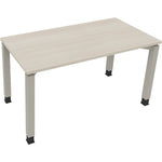 Neutralware Schreibtisch all in one 1.400 x 680-820 x 700 mm (B x H x T) Vierfuß Quadratrohr akazie hell