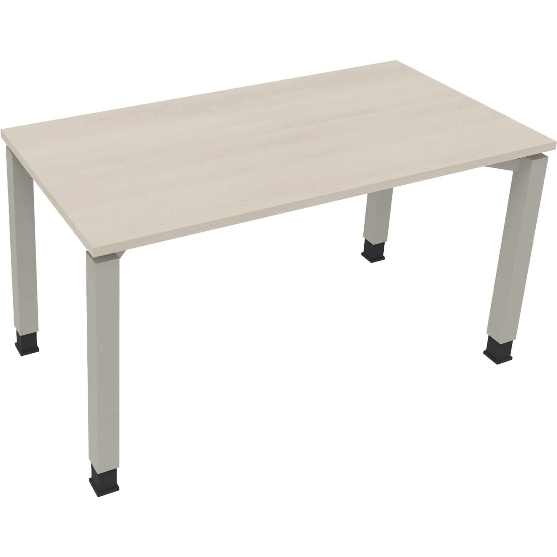 Neutralware Schreibtisch all in one 1.400 x 680-820 x 700 mm (B x H x T) Vierfuß Quadratrohr akazie hell